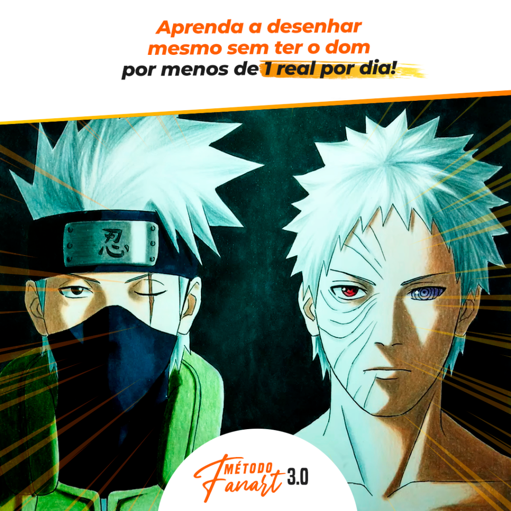 Naruto desenho realista preto e branco